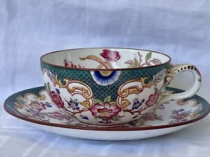 TASSE ET SOUS TASSE A THE EN PORCELAINE SARREGUEMINES MINTON 215 - Picture 1 of 6