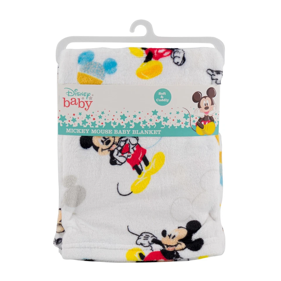 Disney Baby  Mickey Mouse 1-Ply Flannel Fleece with Good Time Print 30x36" - Image 1 of 1