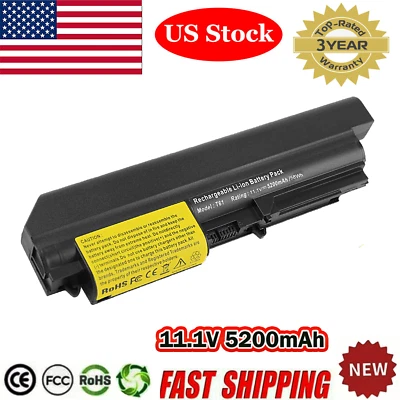 联想 ThinkPad T61 R61 T400 R400 T61P 14.1" 宽屏 42T4645 电池 — 第 1/4 张图片