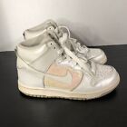 Baskets blanches Nike Dunk High "Metallic Luster" 342257-114 chaussures paillettes Wmns 9