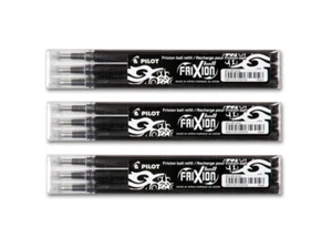 Pilot Frixion Tintenroller Ersatzminen 9 x Mine Schwarz NEU OVP Kugelschreiber - Bild 1 von 2