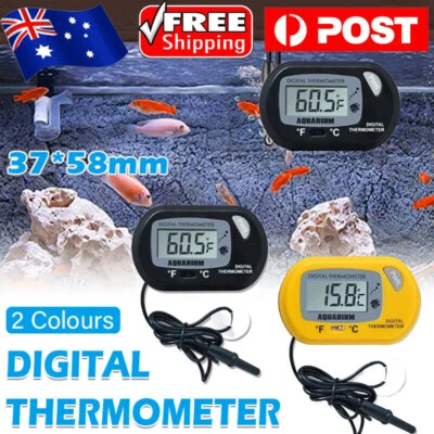2PCS Aquarium Thermometer LCD Digital Reptile Fish Tank Water Temperature Gauge - image 1 of 4