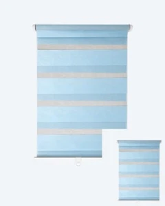 2 ER SET  ROLLO  DAY & NIGHT "ELEGANCE"  JE 90 X 150CM HELLBLAU# SCHMUCKJAGD - Bild 1 von 3