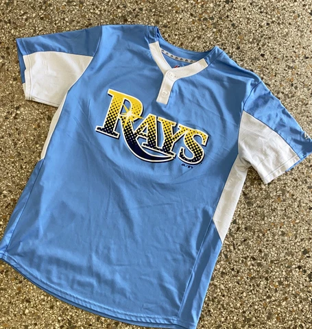 MLB ~ Tampa Bay Rays Baseball Bentley 12 Men’s Jersy Shirt ~ Size Large L Cover