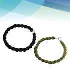 2 pièces pantalon bracelet caoutchouc corde élastique vert équitation nacré