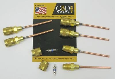 C&D VALVE C&D Copper Tube Access Valve 1/8" CD8408 Package of 6