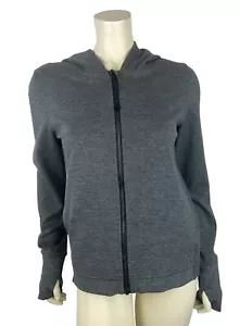 Lululemon Zip Hoodie City Trek Jacket Size 8 Heathered Black Pockets Long Sleeve - Picture 1 of 11