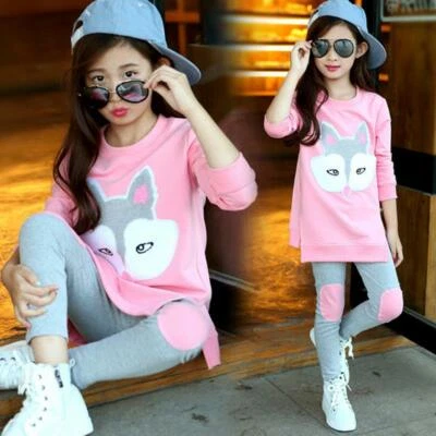 Baby Girl Fashion Clothes Long Sleeve Cute Outfits Set Kids Clothing 3-14Years - Image 1 of 4