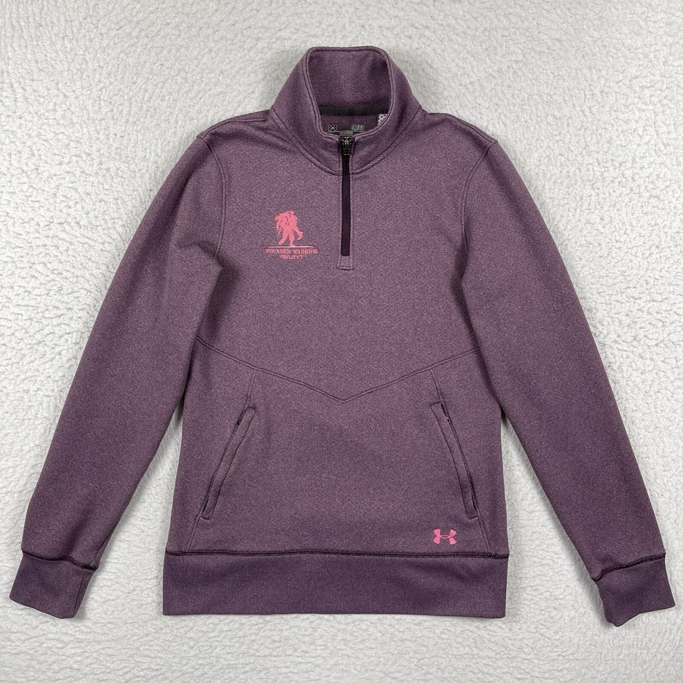 Under Armour Sweatshirt Womens Small Semi Fitted 1/4 Zip Wounded Warrior Project - Image 1 of 4