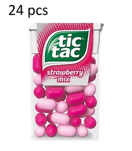 24 x TIC TAC Strawberry Mix Strawberry Fields Pastilles (pack of 24) 18g 0.64oz - Picture 1 of 3