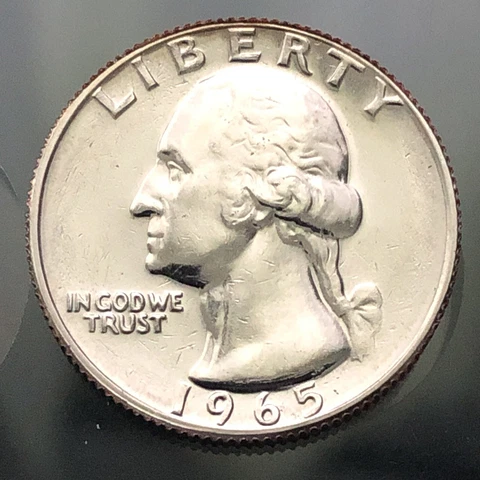 1965 SMS Washington Quarter from Original US Special Mint Set Cover