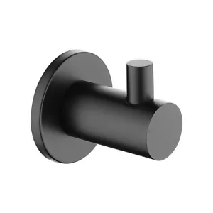 New Fienza Hustle Single Robe Hook Matte Black 82504A - Picture 1 of 2