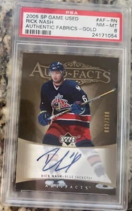 2005 Upper Deck Auto-Facts Gold 62/100 PSA Pop 1/ 2^ Blue Jackets Rangers - Picture 1 of 3