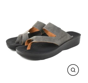 Sandalia cómoda AEROTÓTICA Odal para mujer punta dividida cuero gamuza vegano EE. UU. 6 EU36 - Imagen 1 de 7