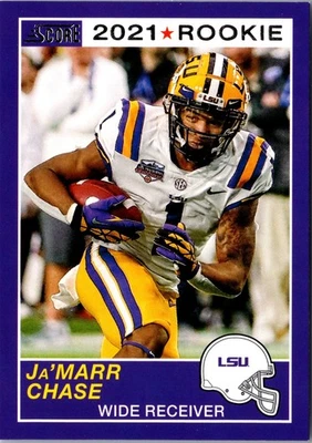 Ja'Marr Chase-2021 Panini Chronicles Score Draft Picks Retro RC #62 LSU - Image 1 of 2