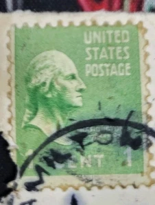 George Washington 1 Cent Stamp 1789-1797 ( Very Rare Vintage ) - Picture 1 of 1