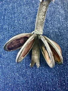 X SELTENER STR SILBER UND 2 STEINE (LAPISLAZULI, KARNEOL) 6 FOTO MEDAILLON ANHÄNGER - Bild 1 von 8