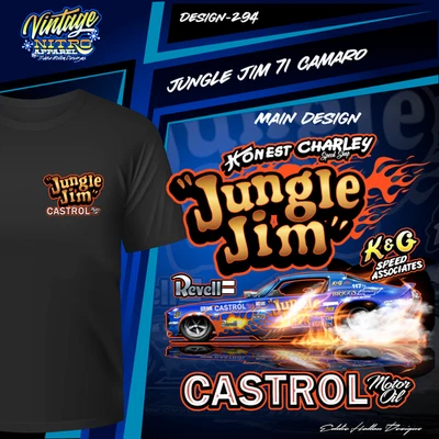 Jungle Jim Lieberman's 1971 Camaro (Fire Burnout) T 恤 294 — 第 1/3 张图片