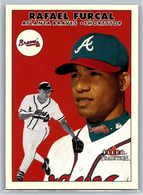 2000 Fleer Tradition обновление Rafael Furcal дебютант Atlanta Braves RC #U75 - Изображение 1 из 2