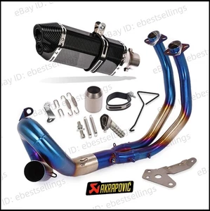 Para YZF R7 2021-2023 Yamaha Sistema Completo Cabezal de Escape Tubo Silenciador Puntas Azul - Imagen 1 de 8