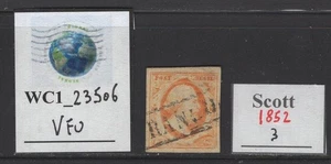 WC1_23506.NETHERLANDS. Rare 15c of 1852 KING WILLIAM III set. Sc.3. Used - Picture 1 of 1