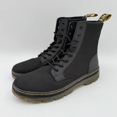Dr. Martens Combs Canvas Boots Men’s Size 12 Black - Image 1 of 4