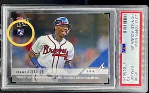 Ronald Acuna Jr ROOKIE GRADED GEM MINT 💎 2018 Topps Now Braves PSA 10 - Picture 1 of 4