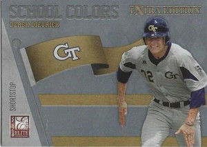 DEREK DIETRICH 2010 DONRUSS ELITE EXTRA EDITION SCHOOL COLORS #20 GEORGIA TECH