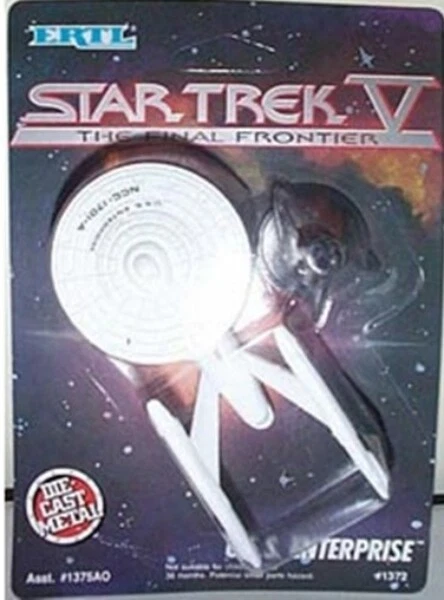 Star Trek V Movie USS Enterprise 1701A Die-Cast Metal Ship ERTL 1989 NEW SEALED - Image 1 of 1