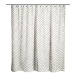 Creative Products Cream Watercolor Diamond 71x74 Shower Curtain - Picture 1 of 2