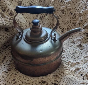 Antique English Copper Tea Kettle Patent 423201 made in England 8" x 10" Tall - Picture 1 of 12