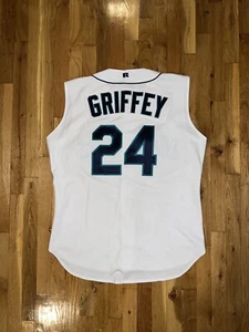 KEN GRIFFEY JR AUTHENTIC Russell Athletic SEATTLE MARINERS Sleeveless Jersey 48 - Picture 1 of 5