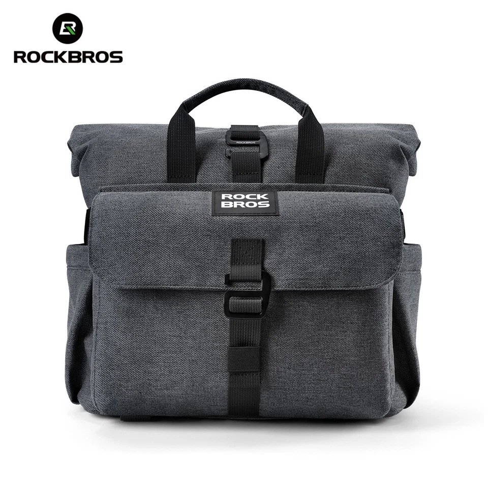 ROCKBROS Folding Bike Bag Front Frame Backpack&Bracket 15L Main Bag Fit Brompton - Image 1 of 4