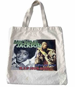 Seltene Michael Jackson RIP Memorial Tote Bag King of Pop 1958-2009 Vintage  - Bild 1 von 8