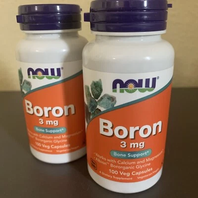 Boro NOW Foods, 3 mg, 100 cápsulas - Paquete de 2 envío gratuito caducidad 03/2028 Foto 1 de 4