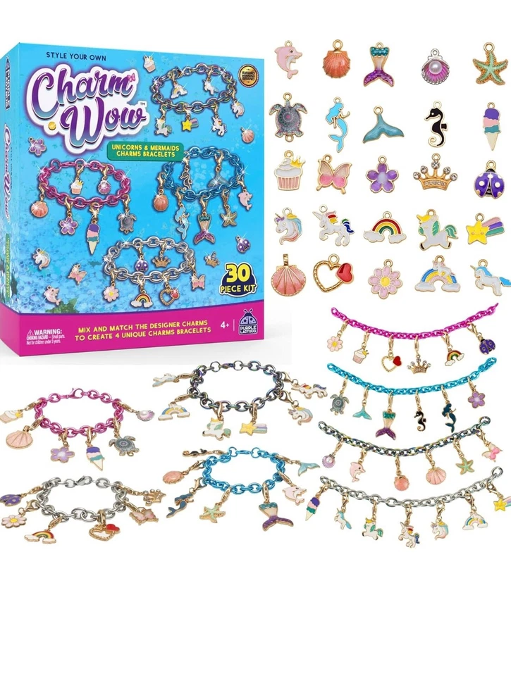 DIY Bracelet Making Kit Girls – Beads, Charms & Pendants – Kids Jewellery Craft - Image 1 of 4