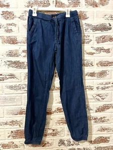 Vanilla Star Girl Joggers Drawstring Soft Chambray Denim Size 14 - Picture 1 of 9