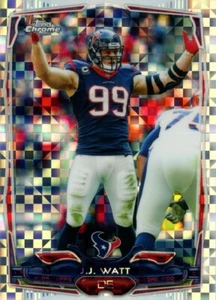 2014 Topps Chrome X-Fractor #29 J.J. WATT Houston Texans Football Trading Card - Picture 1 of 2