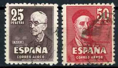 SPAIN 1947, FULL SET, USED, ARTIST, MUSIC, PAINTING. - Image 1 of 2