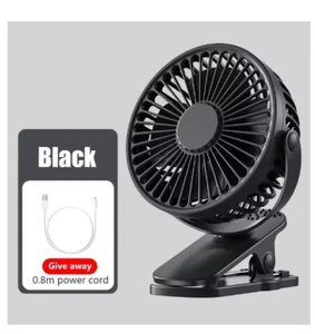 Portable 360° Mini Fan Travel Rechargeable USB Clip On Desk Fan Pram Cot Car AU - Picture 1 of 10