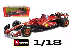 FERRARI SF-24 N.16 F1 2024 CHARLES LECLERC 1:18 Burago Formula 1 Modellino - Foto 1 di 2