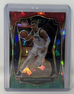 Panini Select PL 2020-21 rojo blanco verde hielo agrietado Prizm Kristaps Porzingis - Imagen 1 de 2