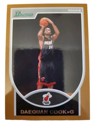 Tarjeta de baloncesto Bowman Rookie 2007 Daequan Cook NBA Miami Heat (A6 Foto 1 de 2