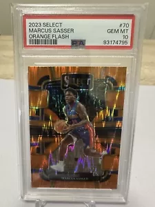 2023-24 Panini Select Orange Flash Prizm Marcus Sasser RC PSA 10 - Picture 1 of 2