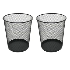 Ybmhome Malla de Acero Redonda Abierta Parte Superior Cesta de Residuos Cesta Basura Se Vende por 2 Piezas - Imagen 1 de 6