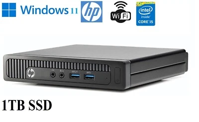CHEAP Windows 11 HP  Desktop PC Tiny Mini Micro Core i5 8Gb 16GB  1TB SSD WiFi - Image 1 of 2