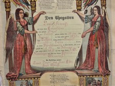 1872 antique FRAKTUR german LOWHILL LEHIGH CO PA tauffschein KRAUSS TROXELL 