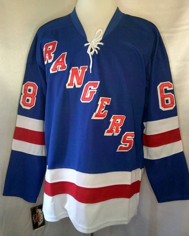 Jaromir Jagr New York Rangers Blue & White "1997-2007 Throwback" CCM NHL Jersey Cover