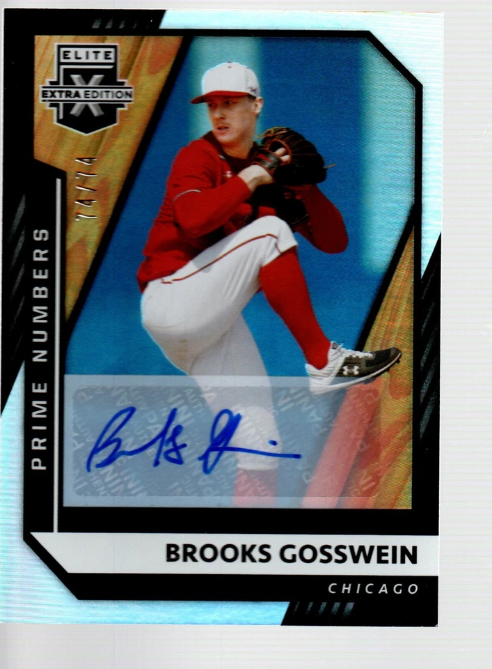 2021 Elite Extra Edition Signatures Prime Numbers B #124 Brooks Gosswein 74/74 - Image 1 of 1