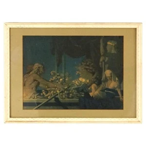 Antiker Art Deco Maxfield Parrish Druck von Kleopatra, gerahmt, um 1920 - Bild 1 von 12